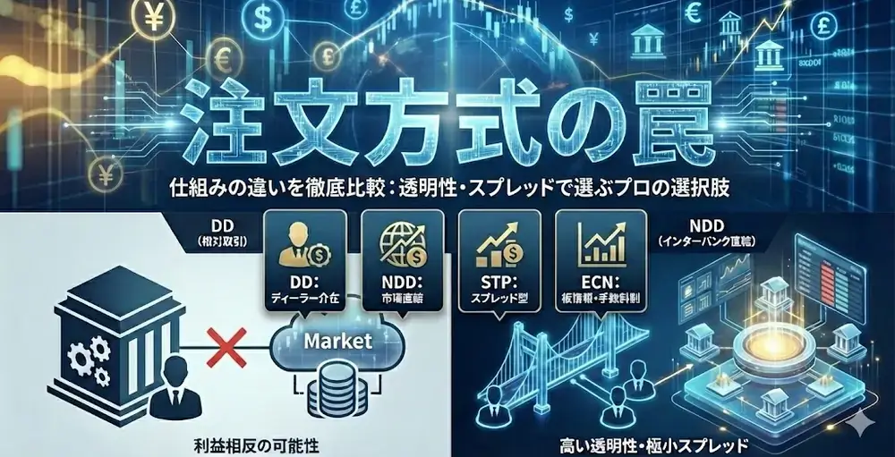 FXのECN・STP・DD・NDDとは？注文方式の違いと安全な口座の選び方