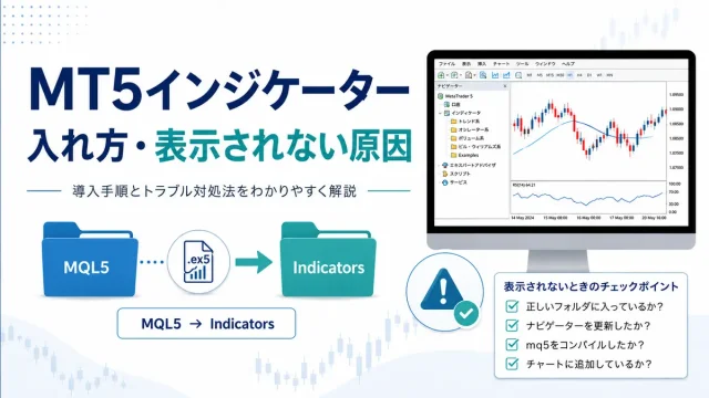 MT5インジケーターの入れ方と表示されない原因